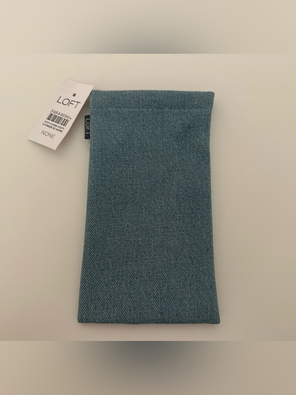 LOFT Blue Denim-Texture Sunglasses / Glasses Pouch